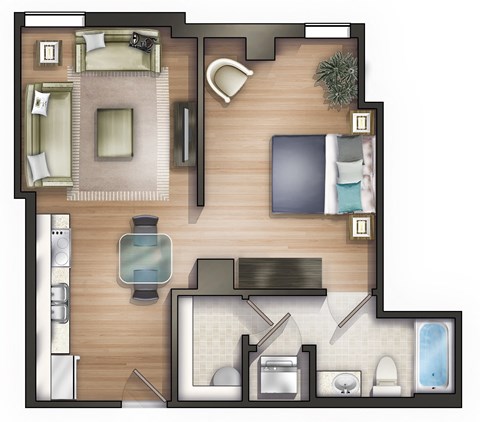 721 Broad Street, Suite 305 Studio-2 Beds Apartment for Rent - Photo Gallery 27